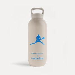 Термос пляшка Waterdrop Microdrink x Novak Djokovic 1.4 л, ізольована нержавіюча сталь, для напоїв, 24 год холоду, 12 год тепла, герметична та ударостійка