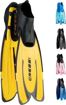 Ласти Cressi Agua Short для плавання та снорклінгу, короткі, розмір 37/38, жовті