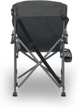 Крісло для кемпінгу Qeedo Johnny XL, 150 кг, сірий, з підстаканником