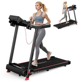 Біговий доріжка Dskeuzeew складний з нахилом - Walking Pad для дому. Швидкість 1-12 км/год, 12 програм, електричний, чорний.