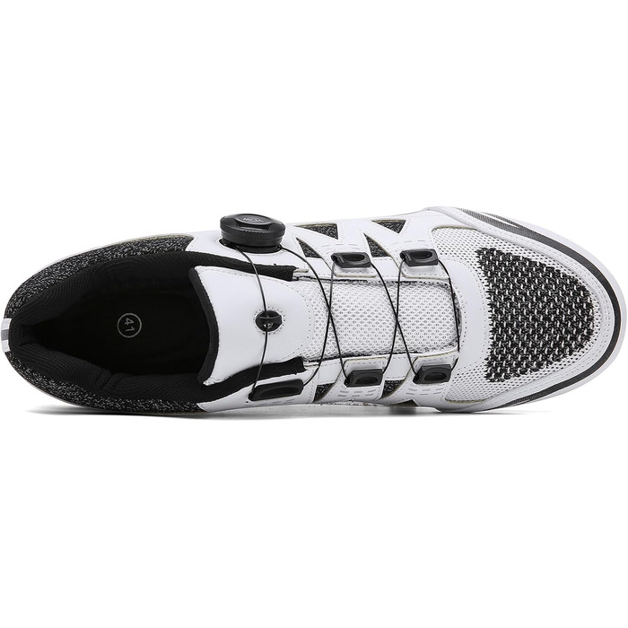 Велосипедні шкарпетки для чоловіків та жінок, велотуфлі сумісні з Look SPD SPD-SL Delta Lock педалями, білі (48 EU)