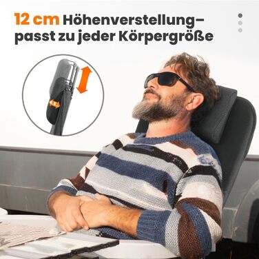 Крісло для кемпінгу Homecall, складне, 150 кг, для саду, балкону, риболовлі, чорне. Регульована спинка, з підлокітниками.