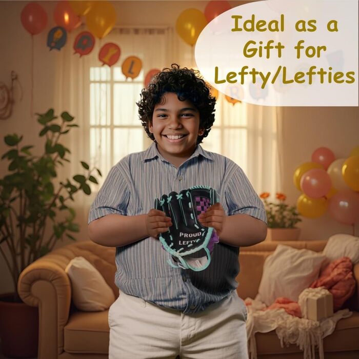 Рукавичка для бейсболу Urby для лівшів, дитяча (7-11 років), чорно-фіолетова, 11.5 дюймів