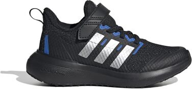 Дитячі кросівки adidas Fortarun 2.0 - чорний, сріблястий, royal blue (28.5 EU)