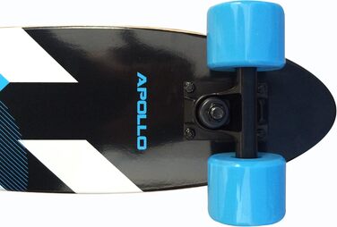 Скейтборд Apollo Fancy Vintage Mini Cruiser 22.5'' з дерев'яною декою, для дітей від 8 років, з LED колесами або без, повністю зібраний