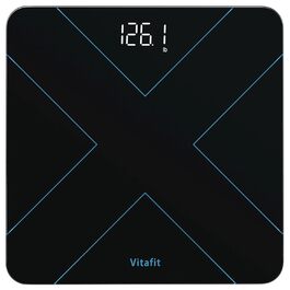 Ваги Vitafit Digital - персональні ваги з вимірюванням ваги та ІМТ, смарт-ваги з підключенням Bluetooth, неслизька платформа, чорного кольору