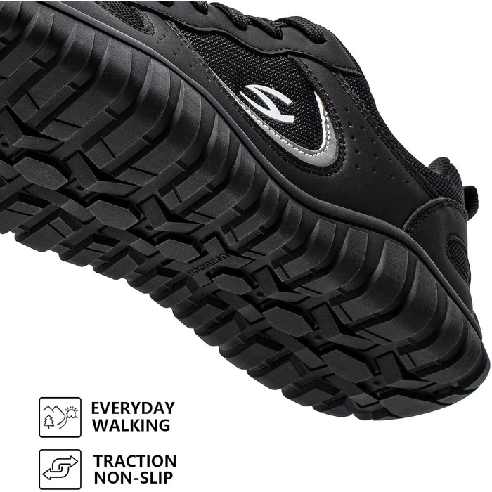 Взуття для бігу HOBIBEAR | Кросівки для трейлраннінгу з широкою передньою частиною | Чорні (43 EU)