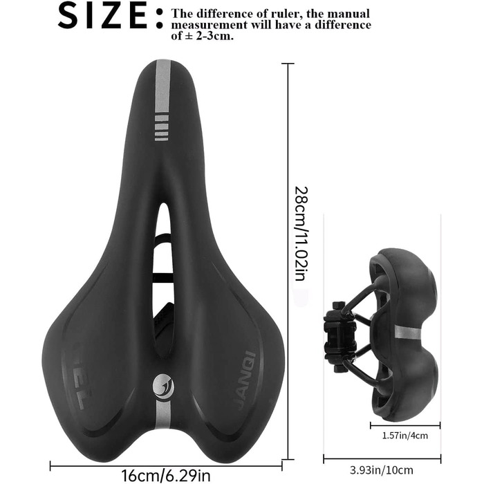 Велосипедне сідло MSDADA Gel MTB: комфортне, ергономічне, водонепроникне сідло для гірського велосипеда, BMX, шосе, міського велосипеда, спінінгу (чоловіче/жіноче)