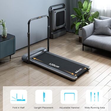 Бігова доріжка WalkingPad R1 Pro складана 918 Вт, електрична для ходьби та бігу до 10 км/год, LCD дисплей, до 110 кг, сіра