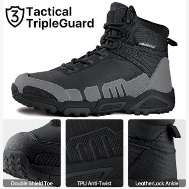 Чоловічі туристичні черевики FREE SOLDIER, чорні, водонепроникні, дихаючі, низькі