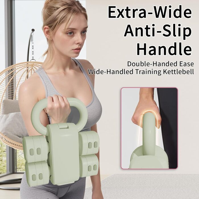 Регульований набір гантелей з кулькою, 4 в 1 (2,5 кг, 3,5 кг, 4,5 кг, 5,5 кг) для жінок, набір гантелей 2 шт. для домашнього спортзалу, фітнес, тренування, зелений
