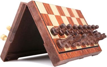 Магнітні шахи KOKOSUN, складана дошка 36×31 см, з чохлом для зберігання, настільна гра для дітей і дорослих, подарунок, навчальна гра