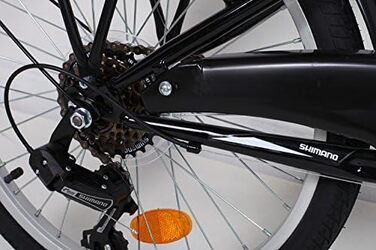 Дитячий велосипед Talson 20 дюймів, 6 швидкостей, з освітленням STVO, чорний/зелений