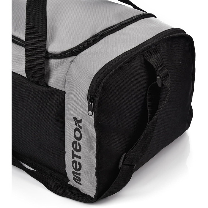 Спортивна сумка Meteor 40 л для дітей і дорослих, чорна/сіра, для плавання, фітнесу, подорожей, плечова, шкільна