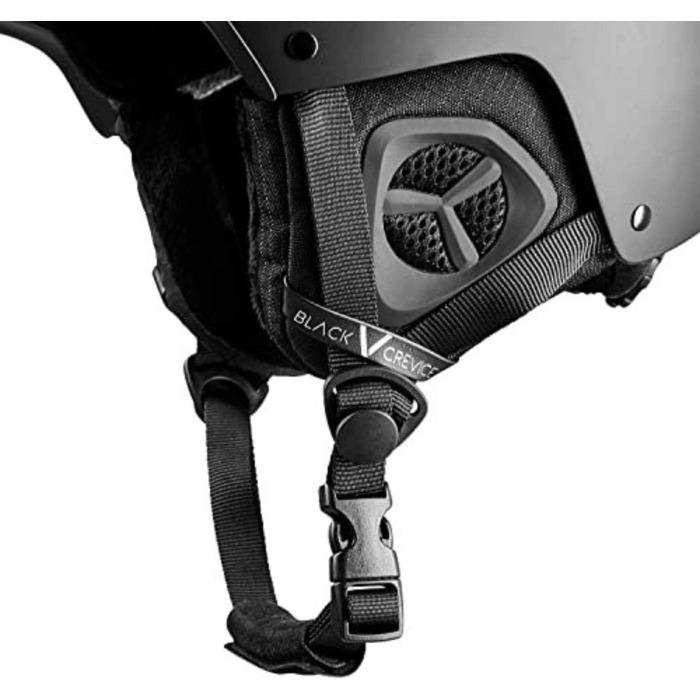 Чорний гірськолижний шолом GERLOS I з вентиляцією для чоловіків та жінок | Унісекс, регульований, з тримачем для маски | Розмір S (51-53 см)