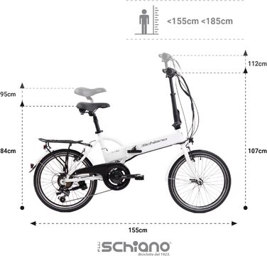 Електровелосипед F.lli Schiano E-Sky 20 дюймів, складаний, 250W, унісекс, для дорослих