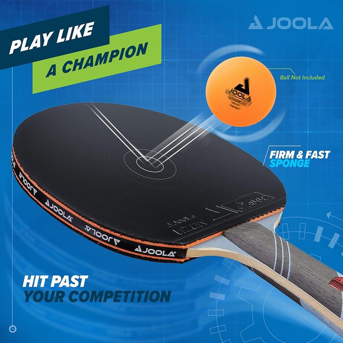 JOOLA Omega Speed – професійна ракетка для настільного тенісу з віскозною гумою, для просунутих гравців, турнірний рівень, ергономічна ручка, швидкісна гра