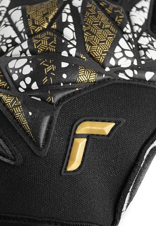 Воротарські рукавички Reusch Attrakt Gold X Evolution Cut з підтримкою пальців, унісекс, розмір 9.5, чорні-золоті-білі