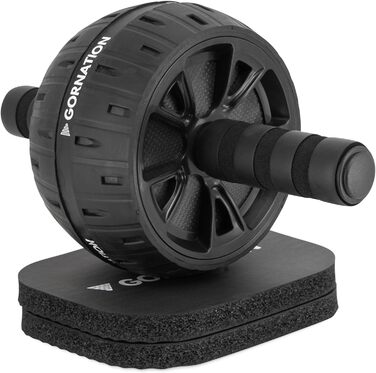 Колесо для пресу GORNATION з наколінниками, для тренування корпусу, компактне та міцне, Ø 16 см, стабільне, для пресу, спини та рівноваги
