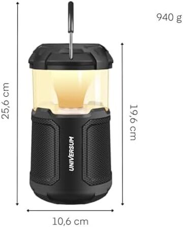 Портативна Bluetooth Колонка Universum BT 300 з LED-ліхтарем та Powerbank - 20W, SD-карта, AUX, 10000mAh, 2300 LUX, вологостійка