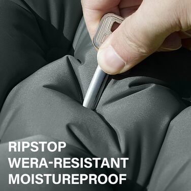 Кемпінговий килимок Yuzonc Double, самонадувний, з насосом для ніг, ультралегкий, товстий, сірий. Підходить для кемпінгу, подорожей, хайкінгу та наметів.