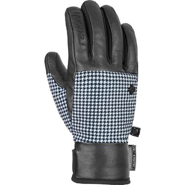 Жіночі гірськолижні рукавички Reusch Giorgia R-tex XT, чорні в клітинку (pied de poule), розмір 6.5