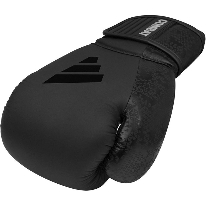 Боксерські рукавички Adidas Combat 50 Black/Black 12oz - професійні, чорні