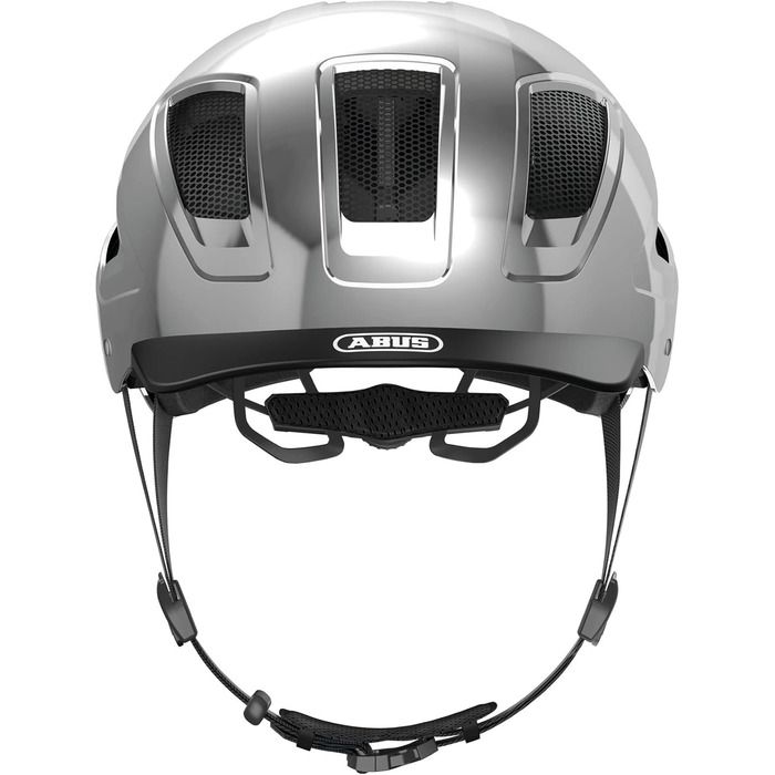 Велосипедний шолом ABUS Hyban 2.0 із заднім ліхтарем, ABS-оболонка, для чоловіків і жінок, розмір M (52-58 см), сріблястий