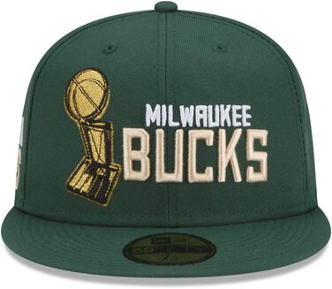 Кепка New Era 59Fifty з логотипом NBA Champions Milwaukee Bucks, зелений колір (62)