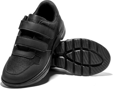 Чоловічі кросівки JOMIX з клямками, легкі спортивні взуття, дихаючі, для бігу по вулицях, чорного кольору (44 EU)