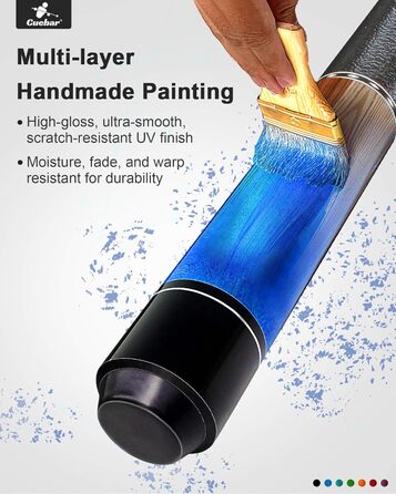 Набір київ для більяру CUEBAR (2 шт.), 147 см, для дорослих, з імітацією шкіри, 2 кольори та ваги