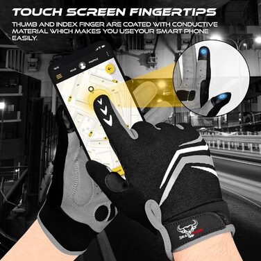 Велосипедні рукавички BEAST RAGE з посиленням, чорні, для MTB, BMX, шосе, чоловічі та жіночі, антиковзаючі, з амортизацією, для сенсорних екранів