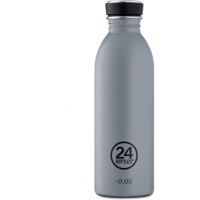 24Bottles Urban - Екологічна пляшка для води 500 мл, ультралегка, із нержавіючої сталі, BPA-free, герметична кришка, не термос, Formal Grey