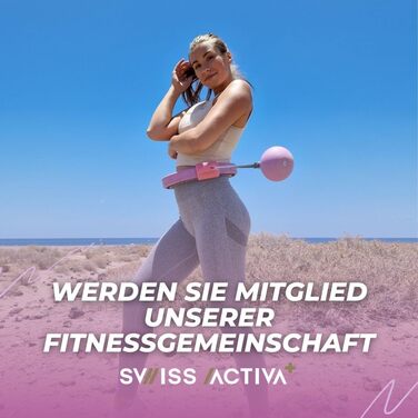 Розумний хулахуп Swiss Activa+ S5.S для дорослих XXL, до 120 см, фіолетово-синій, з вагою для фітнесу