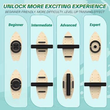 Балансборд Sportneer Surfin 8-в-1 для дорослих – тренажер рівноваги з роликом, м'ячем та півсферою. Підходить для core-тренінгу, серфінгу, катання на лижах та реабілітації. Безпечний, антиковзкий, чорний, 200 кг