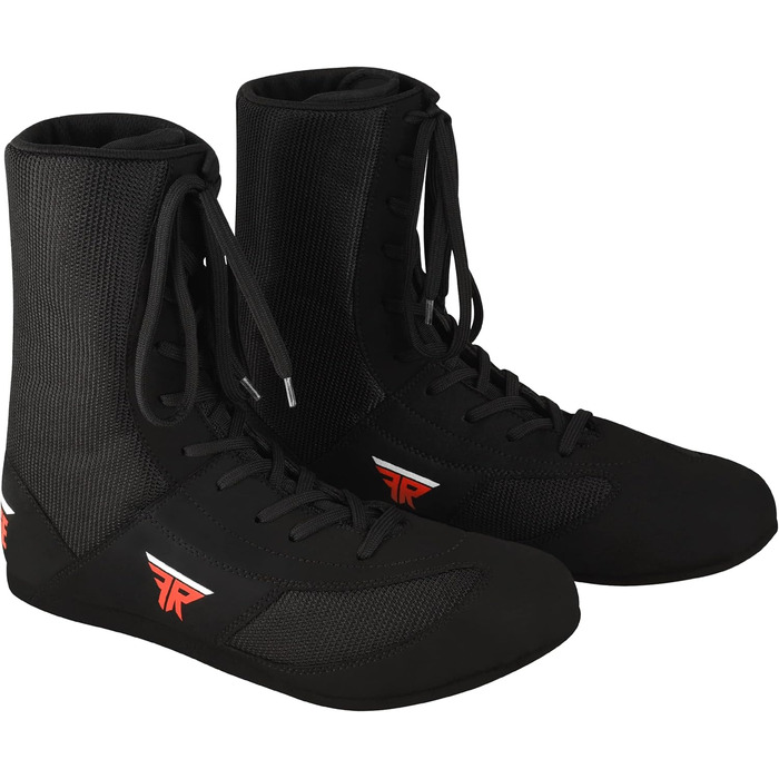 Боксерські черевики FISTRAGE: шкіряні, для тренувань, унісекс, Pro, чорні. Підходять для чоловіків та підлітків.