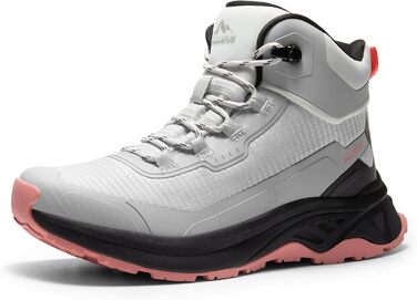 Трекінгові черевики NORTIV для жінок. Легкі, водонепроникні, для активного відпочинку. Розмір 38 EU, сіро-рожеві.