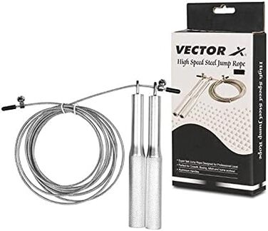 Стале стрибкове канат Vector X з алюмінієвими ручками для фітнесу вдома та в спортзалі
