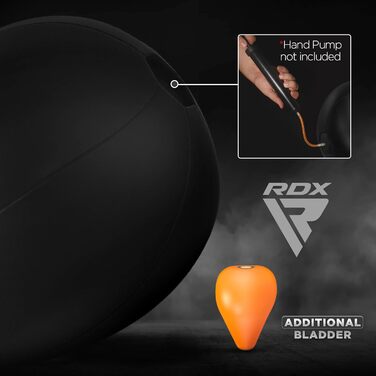 Боксерська груша RDX Speed Bag з поворотним кріпленням, шкіряний, для ударів, MMA, муай-тай, фітнесу, тренувань, кікбоксингу, домашнього залу, жовтий
