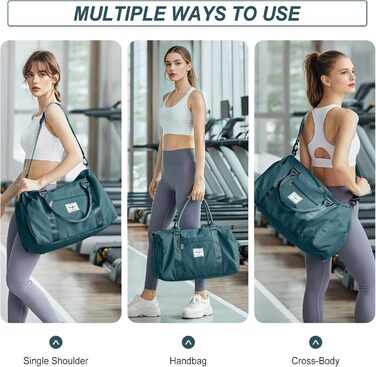 Спортивна сумка-мішок для жінок та чоловіків з відділенням для взуття та мокрих речей. Ідеальна для подорожей, фітнесу, тренувань та плавання. Колір: Павич