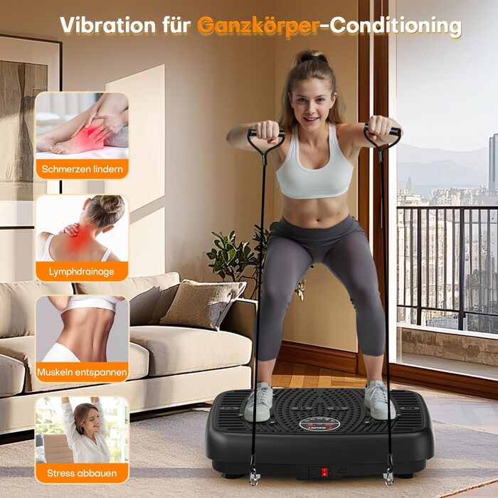 Вібраційна платформа MOSUNY з подвійним мотором для схуднення, тренувань всього тіла та нарощування м'язів - масажер, 450 LBS, для дому