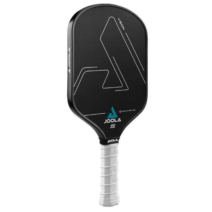 Ракетка для піклболу JOOLA Vision з вуглецевим покриттям Carbon-Grip для максимального спіну та контролю, стільниковий сердечник, чорна