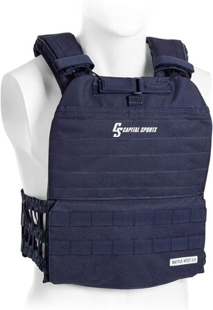 Capital Sports Battlevest 2.0 - Вага жилет для тренувань, 8.0/13.2 кг, у камуфляжі, синій, чорний, оливковий