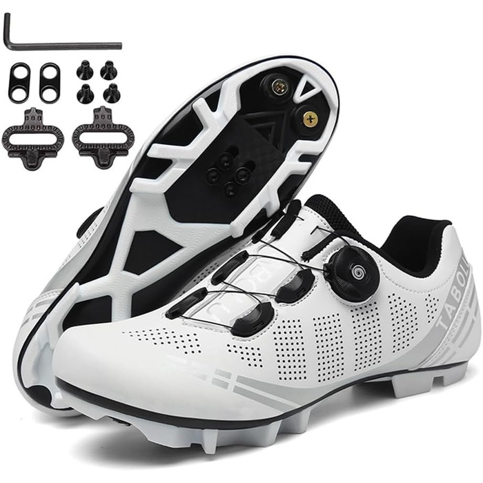 Велосипедні черевики для чоловіків та жінок XXXX MTB, Radsportschuhe, Mountainbike, кросівки, дихаючі, outdoor, велосипедні, Spin MTB, 36-47 EU, 39 EU, білі