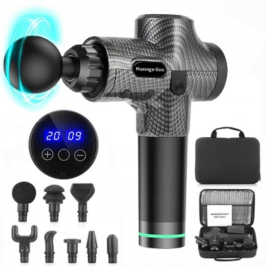 Перкусійний масажер для тіла та спини Massage Gun Pro: набір з 10 насадок