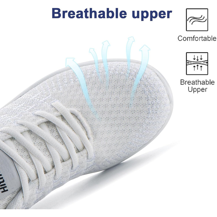 Жіночі кросівки для бігу Hitmars: зручні та дихаючі, з повітряною подушкою, для фітнесу, вуличної біговій та ходьби, чорний колір, розміри EU 36-42