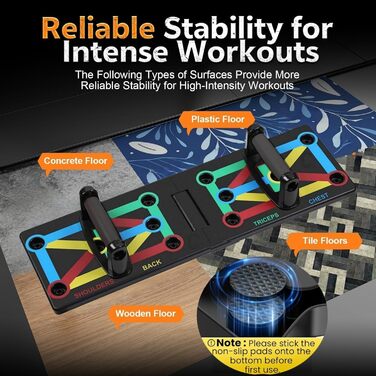 Багатофункціональний тренажер для віджимань 12-в-1 Push Up Board, складаний дошка для тренування м'язів верхньої частини тіла та спалення жиру