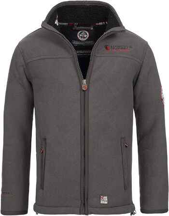 Чоловіча зимова куртка Geographical Norway Steppjacke — теплий утеплений анорак для лиж та сноуборду (комплект з шапкою Beanie), 4XL, темно-сірий