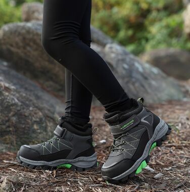 Зимові черевики TARELO для дітей, непромокаючі зимові черевики, черевики для снігу, унісекс, утеплені туристичні черевики, сірі, розмір 32-39