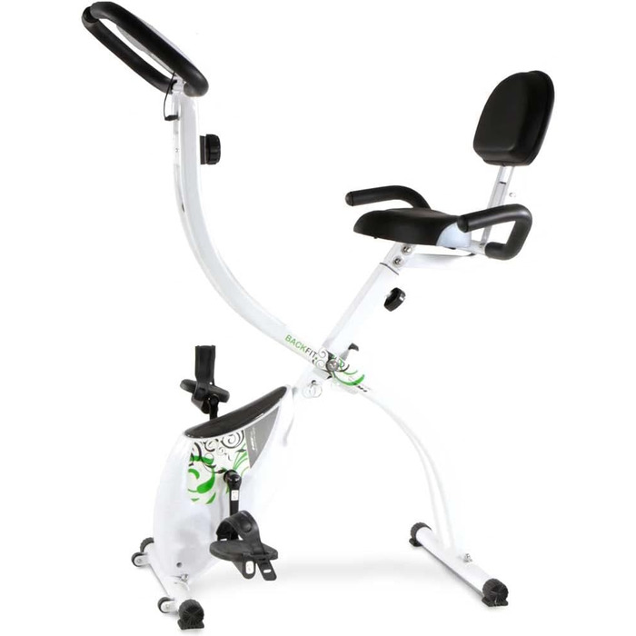Складаний велотренажер Tecnovita by BH Back FIT YF91, магнітна система, подвійна передача, монітор, транспортні ролики